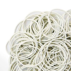 AMUU Rubber Bands office 300pcs white Small for 300 pcs, White