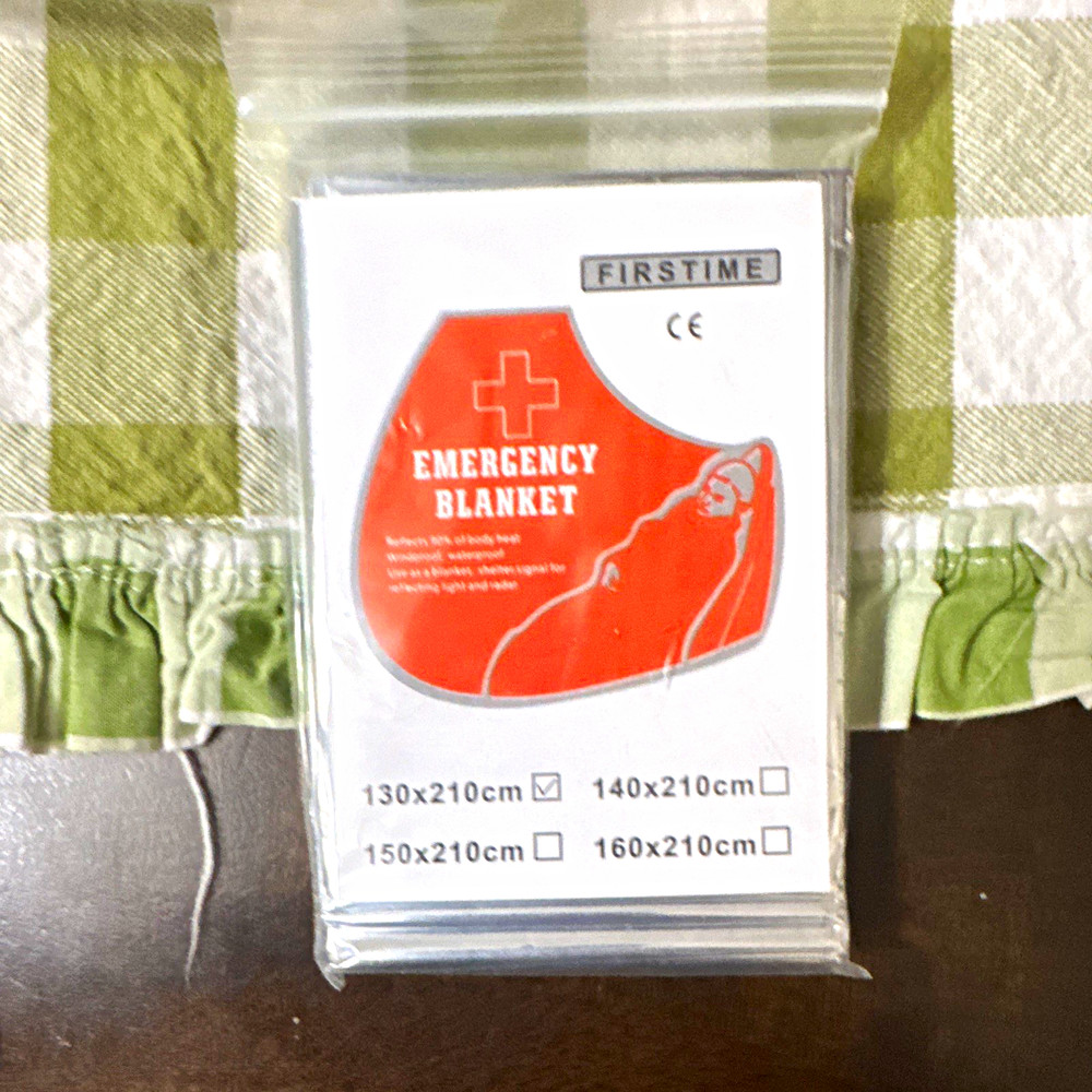 Firstime Silver Mylar Emergency Blanket 130x210cm Reflective Waterproof