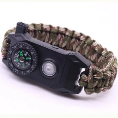 Fashion Men Outdoor LED Light Survival Umbrella Rope SOS Bracelet Emergency.