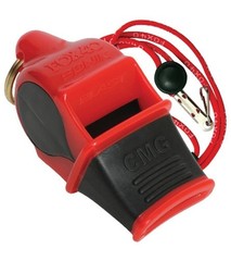 Fox 40 Sonik Blast Safety Whistle Red Black 2 Pack with Lanyard