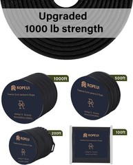 1000lb Paracord, 5/32″ 4mm 12 Strand Nylon Tactical Parachute Cord, 100ft–100…