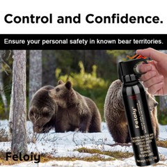 Feloiy 11 oz. Bear Repellent Spray, 30 ft Range NEW EPA Approved