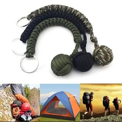 Paracord Monkey Fist Style Keychain Outdoor Hiking Accessory