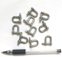 Jy-Marine Stainless Steel Mini D Shackle, 4Mm, Silver Color,For Paracord Jewelry