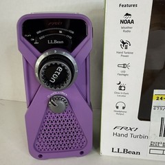 LL Bean/ Eton/FRX1 Mini Emergency Radio/NOAA Weather Alert Purple