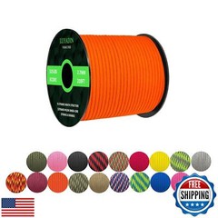 LUYADIN Paracord 325lb Diameter 2.7mm – 5 Strand Parachute Spool Cord – 100ft