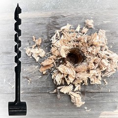 Pintudy Portable Hand Wood Punch Manual Auger Drill Bush-Craft Carbon Steel Surv