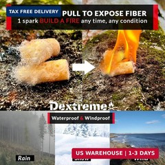 Dextreme Fire Plugs Waterproof Fire Starter for Campfires, Emergencies, Survival