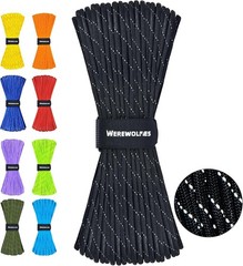 Reflective Paracord Rope 7 Strand Type III Parachute Cord 4mm 100ft / 200ft for