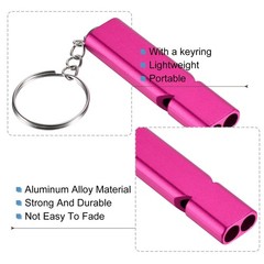 2Pcs Emergency Survival Whistle Double Tubes Whistles Super Loud Rose