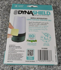 DynaShield Refill Mosquito Repellent Pads (8) Per Box, New, Fast Ship