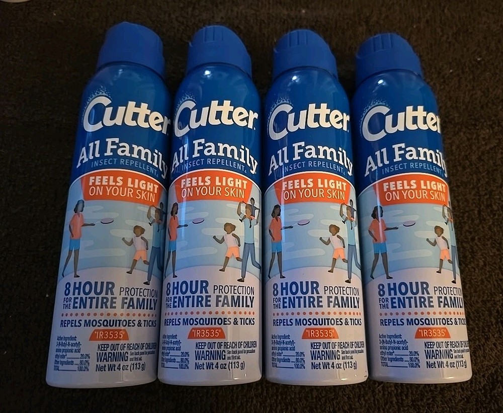 4 Cutter All Family Mosquitoes & Ticks Repellant Spray 4 oz (M014)