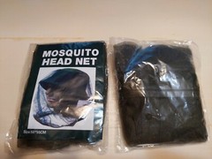 OUTDOOR MOSQUITO HEAD NET ANTI-BUG COVER FACE MASK FOR INSECTS CAMPING PREP X2