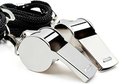 Whistle,2 Pack Stainless Steel Sports Whistle with Lanyard for Coaches, Referees