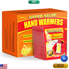 Geelgry Hand Warmers Disposable 125Pcs Long-Lasting Up To 12 Hours For Warm