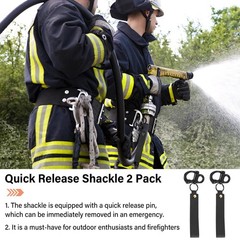 Quick Release Clip Shackle for SCBA Mask (2 Pack), Firefighter Accessories Tool
