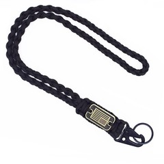 Heavy Duty Braided Paracord Lanyard Keychain with USA Flag, Parachute Rope Ne…