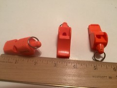 Lot of 3 Zonta Fox 40 Classic Safety Pealess Whistles Non-Over Blow