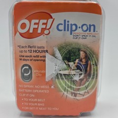 OFF! Clip On Fan Circulated Mosquito Repellent 75761 Odorless Refill 12 Hour Use