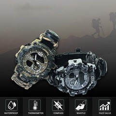 SurvivalMilitary Digital Watch, Outdoor CampingSurvival Watch, Multifunctional Arm…