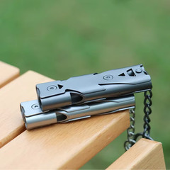 150DB Double Tube High-Frequency High Decibel Survival Whistle Outdoor Rescue St