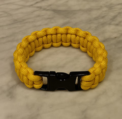 Golden Yellow Cobra Paracord Bracelet with Metal Buckle
