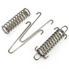 Suwimut 12 Pieces Tent Spring Buckle, Windproof Stainless Steel 4.5″, Silver