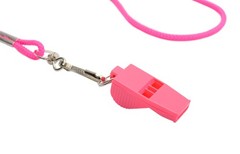 Tandem Sport Pea-Less Whistle and Lanyard – Loud & One Size Fits Most, Pink