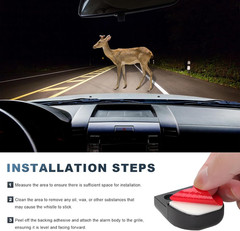 2PCS Deer Whistles for Car, Dual Construction Deer Warning Whistle Devices with