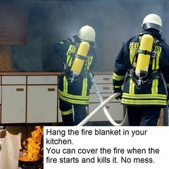 Leberna Emergency Fire Blanket 2 Pack 40″ x 40″ Fiberglass Fireproof