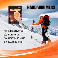 10 Pack Hand Warmers Disposable – Up to 15 Hours of 15 Hours, Creamy white