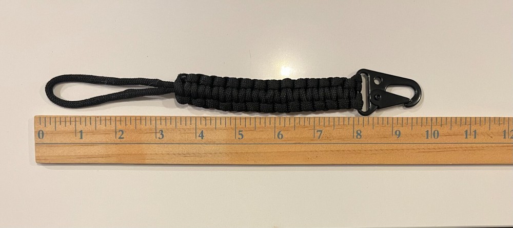 Woven Paracord Keychain with Carabiner Clip Heavy Duty
