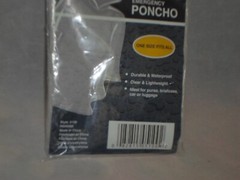 Weather Station Emergency Poncho One Size Fits All Clear Lightweight A23