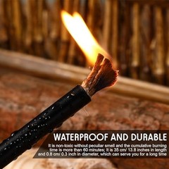 10 Pcs Tinder Fire Starter Rope with 10 Pcs Survival Wick Cord Tinder Aluminum