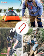 Heavy Duty Neck Lanyard Keychain for Men Women Outdoor Survival, Parachute Rope