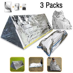 3in1 Emergency Blanket, Tent and Sleeping Bag, Heat Reflective, Waterproof, Myla…