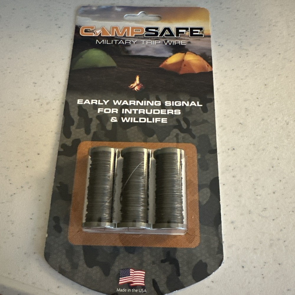 New! Camp Safe Military Trip Wire Wildlife Intruders Black Annealed Wire