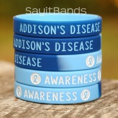 Addison’s Disease Wristbands Awareness Bands Adrenal Insufficiency Bracelets Lot