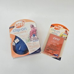 OFF! 2008 Clip-On Mosquito Repellent Starter Kit and 2 Refills Blue Orange New
