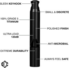 Titanium Whistle for Emergency, Camping & Hiking Whistle, Pitched Whistle, Tiny