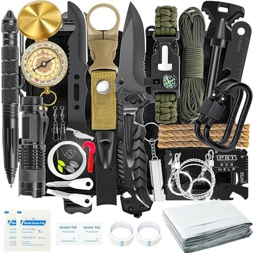 Survival Kit 37 in 1 Survival Gear, Survival Gear Tool Emergency Gift