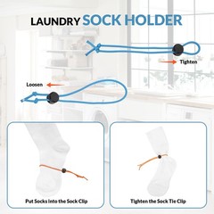 Awsxuoor 50Pcs Sock Clips – Amazing Laundry Black,green,red,yellw,blue