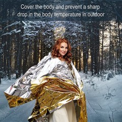 20 Pcs Medical Emergency Thermal Blanket Mylar Trauma Military Survival Gold