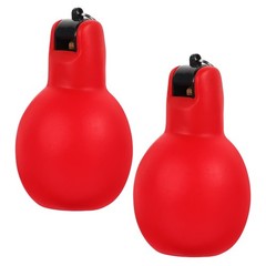 2Pcs Bright Red PVC Durable Survival Whistles Small Portable for Outdoor Play