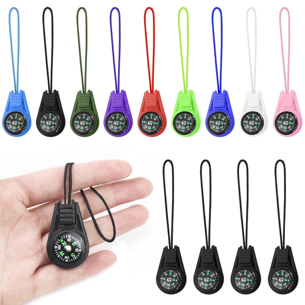Mini Compass for Kids Keychain, Small Bulk Multi-Color Outdoor Camping Hiking…