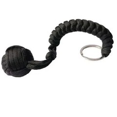 Paracord Monkey Fist Keychain with Steel Ball Outdoor Survival & Safety Tool