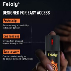 1/3/5 Pack Feloiy Pepper Spray 2oz Maximum Strength Self Defense Security Black