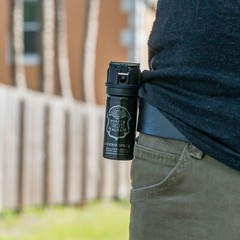 5 POLICE MAGNUM Pepper Spray 2oz Stream Flip Top Belt Clip Personal Self Defense