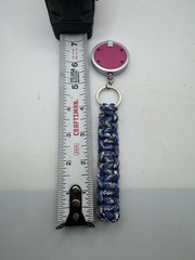 Paracord Keychain w LED Flashlight Blue Gray Survival Lanyard Emergency Gear