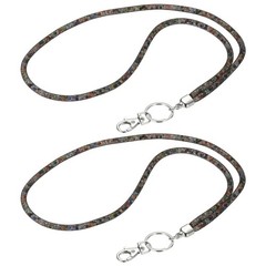 2Pack 15.7″ Rhinestone Lanyard for Keys, Black Color